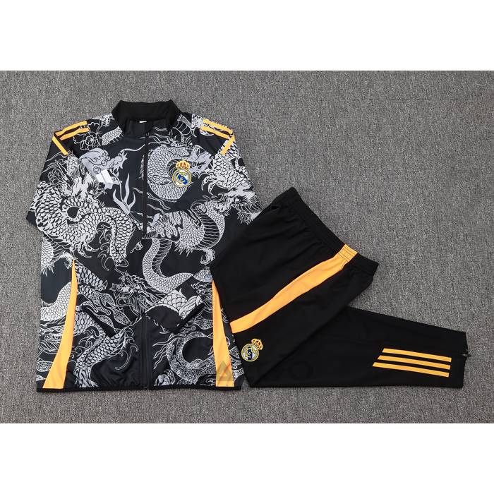 Tuta da Track di Giacca Real Madrid Dragon Bambino 2024-2025 Nero